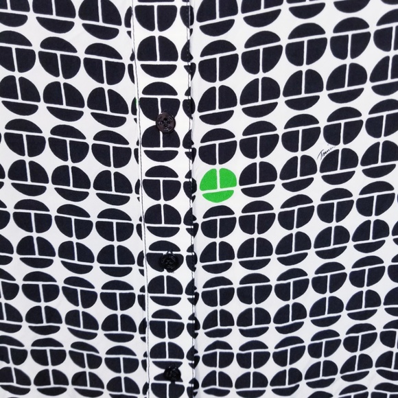 Trina Turk Silk Dress Button Front - Size 8 - Picture 6 of 8